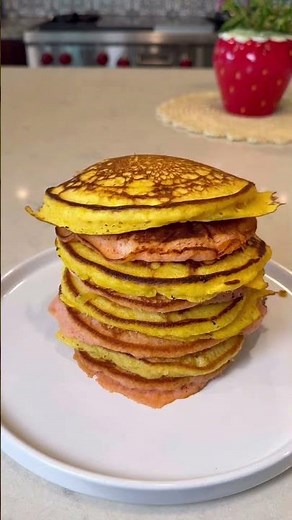 I made ketchup and mustard pancakes 🤩❤️