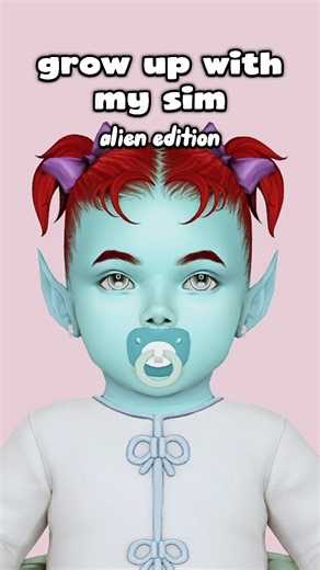 GROW UP WITH MY SIM ALIEN #thesims4 #sims4 #shorts