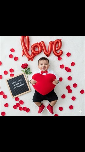 Shonali on Instagram: "Our love ❤️ Follow us @shonali024 @shonali_ai_creator and Share me the reel in do to get the “prompt” (Viral reels, transition, gemini prompts, Al, baby) #gemini #transition #babyboy #valentinespecial❤️ #trendingsongs"