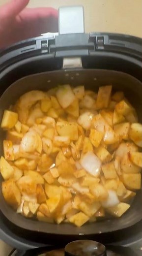 How to make sausage and potatoes in the air fryer.