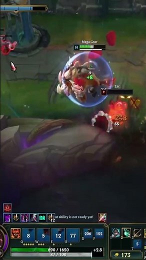 Easy 2v1 With Gnar Vs Gwen & Zac!😎#leagueoflegends #gnar #gnarclips #shorts