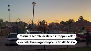 Building collapse in South Africa leaves three dead, dozens trapped