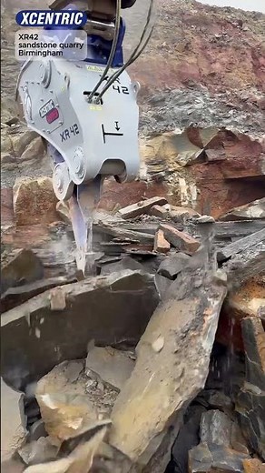 Xcentric Ripper XR42 working in Birmingham at a sandstone quarry. Our dealers: Blue Machinery