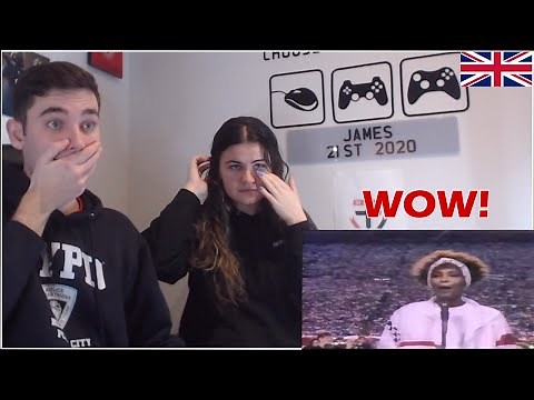 British Couple Reacts to Star Spangled Banner by Whitney Houston! (EMOTIONAL)