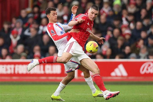 Nottingham Forest hold onto point with 10-men against Crystal Palace | Flashscore.co.uk