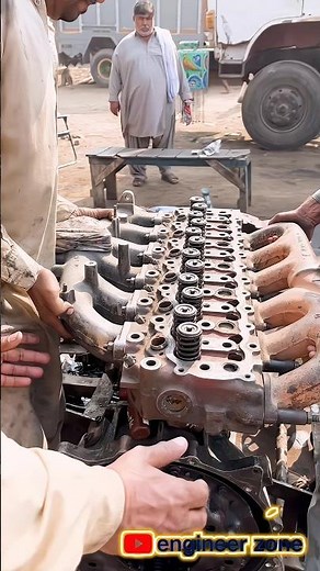 Inside a 6-Cylinder Diesel Engine Overhaul 🔧 | Heavy Engine Rebuild #Shorts