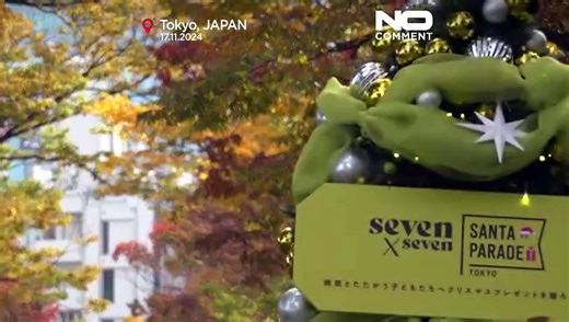 Santa Claus arrives in Tokyo to raise funds for sick children