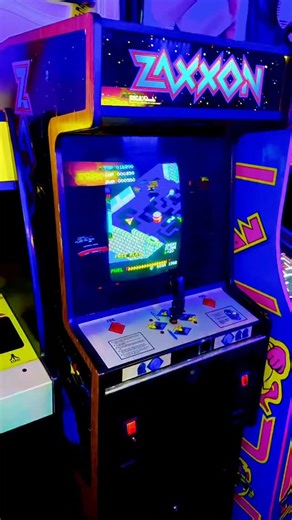 Zaxxon - The 1982 3d Illusion Zaxxon was a groundbreaking 1982 arcade game by Sega. Its isometric view angled the battlefield diagonally, creating a 3D illusion. We controlled altitude, flying above or below obstacles. This perspective made many love the game while others not so much. This was a leap forward for 80s scrolling space games. | Broken Arcade