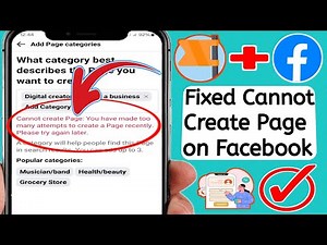 How To Fix Facebook Page Create Problem | Fix Cannot create Page on Facebook