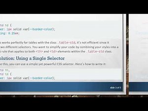 A Simple CSS Solution to Select All td and th Elements in a Class
