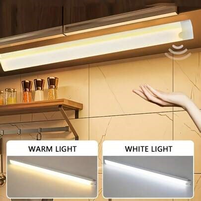 1pc Luxury Magnetic Sensor Light Strip | LED Light Bar | Motion Sensor Light | Cabinet Light | Adjustable Color Temperature | Warm White/Cool White Available | 4 Size Options | Suitable For Bedside, Cabinet, RV, Office Lighting & Emergency | Great Gift! | SHEIN