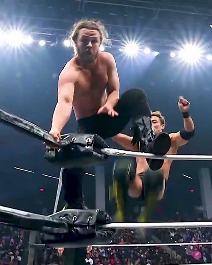 #KazuchikaOkada knocks #JackPerry into the cameraman! #AEWDynamite