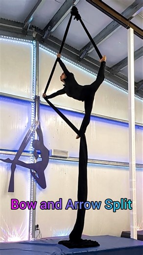 Bow and Arrow Split #ferreeaerialsilks #aerialist #aerialsilks #aerialarts #fyp
