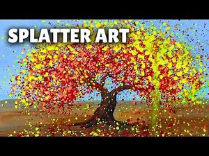 Easy Acrylic Splatter Painting Tutorial | Creative Tree Art for Beginners