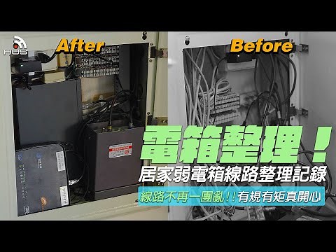 雜亂室內弱電箱整理大變身！TP-LINK Switch 16 Port 弱電箱規劃，高雄弱電廠商安裝實例示範