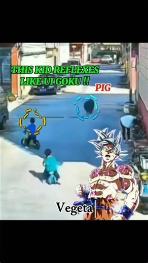 Ultra Instinct Kid 😳 Dodged Charging Pig 💀 #ultrainstinct #shorts #dragonball