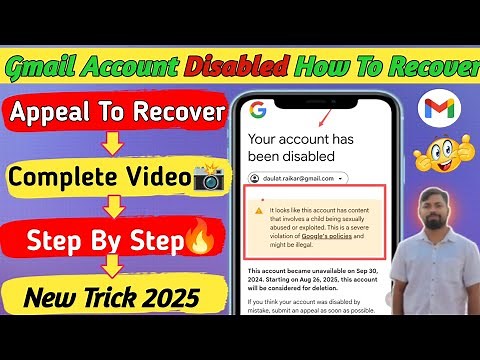 How to Appeal and Recover Disabled Gmail Account in 2025 || Google Account Disabled How to Enable