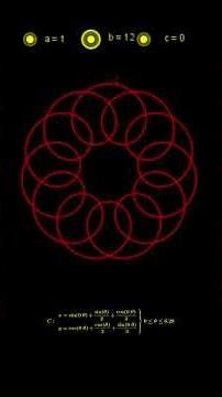 keindahan matematika kurva yang artistik indah : Hypnotic Epitrochoid Curve