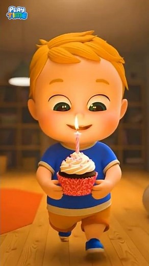 Happy Birthday Baby🎈🎂 | Baby Eats Cake & Smiles 😍 | Nursery Baby Cartoon Song #kidsongs #shorts