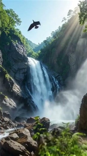 Relaxing Waterfall Sounds 🌊 | Nature Bliss Shorts