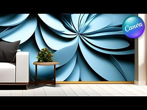 create 3D embossed flower wallpaper using AI in Canva