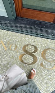 Custom Mosaic Tile Entryway: Handcrafted Marble, Porcelain & Stainless Steel - Etsy
