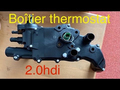 Remove the water housing (thermostat) 2.0 hdi