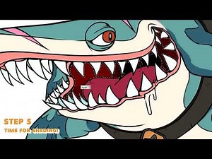How to draw Brawlhalla Mako Shark - Hungry Shark World