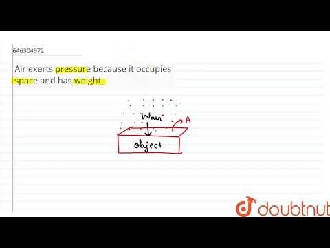 Air exerts pressure because it occupies space and has weight. | CLASS 8 | PRESSURE | PHYSICS | ...