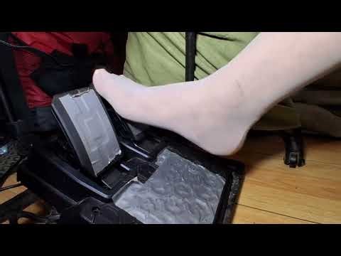 Driving barefoot and revving while driving