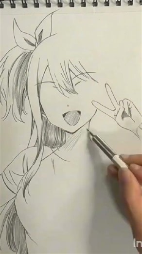 lucy drawing#fairy tail#anime #drawing #art #sketch #natsu