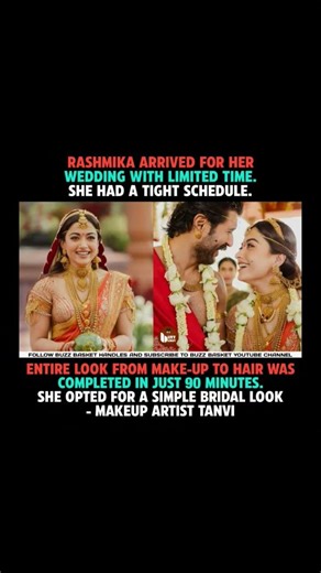 #Rashmika had limited time for her wedding - Make-up Artist Tanvi #RashmikaMandanna