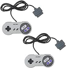 2 Packs Replacement Controller Gamepad for SNES, Game Controller Compatible with Super Nintendo Game Entertainment System Console Replacement Gamepad