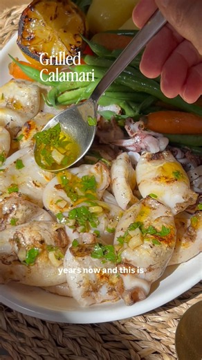 Grilled Calamari #seafoodrecipes #easyrecipe #recipe #eatmorefish