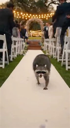 Bride and Groom's Worst Nightmare: Raccoon Steals Their Rings #wedding #funny #viral