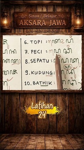 (24) Latihan menulis Aksara Jawa