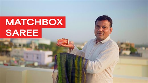 A saree 🥻 that fits inside a matchbox and still looks fire 🔥🔥🔥? That's the talent of Indian artisans. #OMGIndia #WorldSareeDay | HISTORY