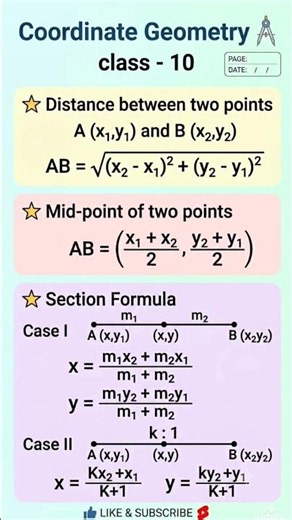 DISTANCE FORMULA 💯 MID POINT FORMULAS💥