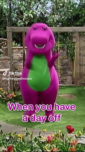 Today’s to-do list: relax, smile, and maybe sing a tee-rific little song! 🎶💜 . . . . BARNEY AND THE BACKYARD GANG and BARNEY & FRIENDS were originally Developed by Sheryl Leach, Kathy Parker and Dennis DeShazer