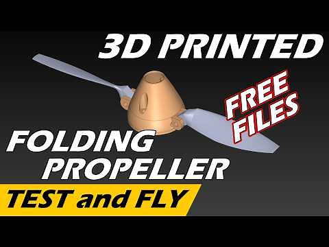 3D Print Folding Propeller - test and fly - custom SoarKraft hub for a Printables design