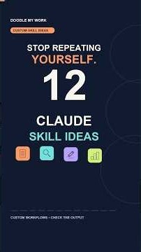 12 Claude Skill Ideas to Stop Repeating Yourself #Shorts