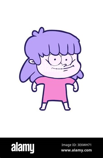 pixelize effect animation of cartoon smiling woman Stock Video Footage - Alamy