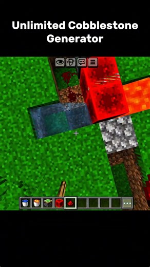 Unlimited Cobblestone Generator 🔥🪨 | Minecraft Logic | #minecraft #shorts