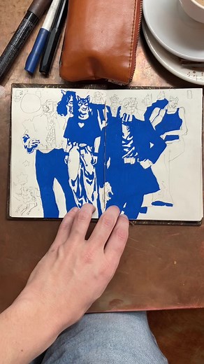 hand bound sketchbook from a little while ago #art #artist #sketchbook