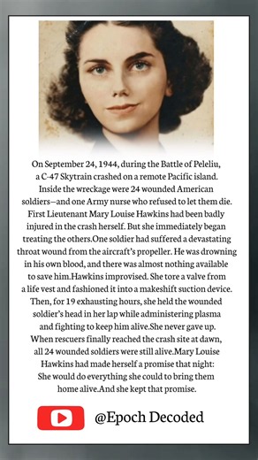 The Nurse Who Refused to Let 24 Soldiers Die 🇺🇸 #history