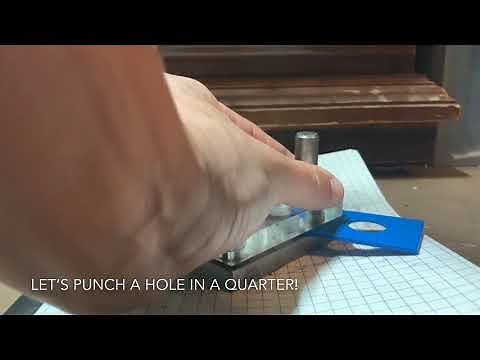 How To Punch A Hole In A Quarter - Harbor Freight Punch and Die Set - Coin Ring Making
