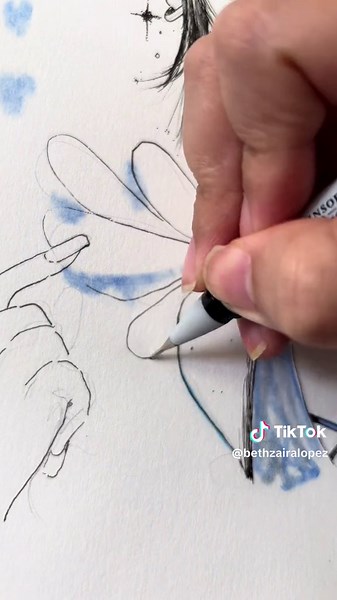 Artistic Marker and Ink Line Drawings