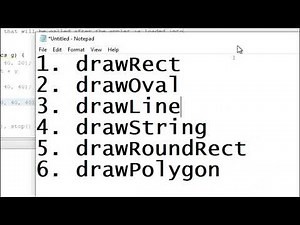 Membuat Gambar menggunakan drawRect, drawOval, drawLine, dan drawString di Netbeans