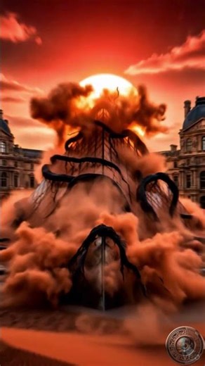 La fin de la Pyramide du Louvre ? 😱 #Louvre #VFX #TimeLapse