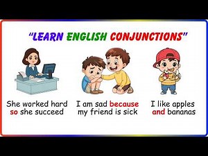 Conjunctions in English Grammar for Beginners | Learn Because, And, But, So with Easy Examples